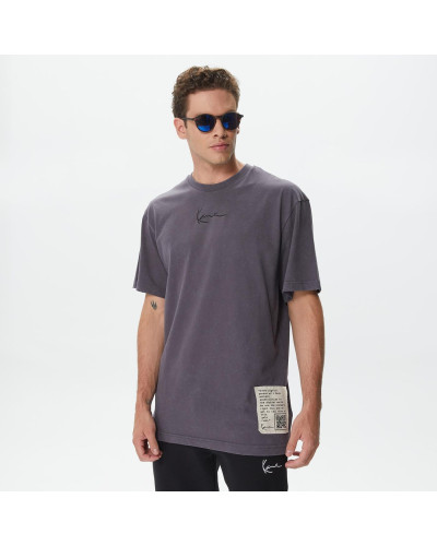 KARL KANI SMALL SIGNATURE DESTROYED TEE GREY