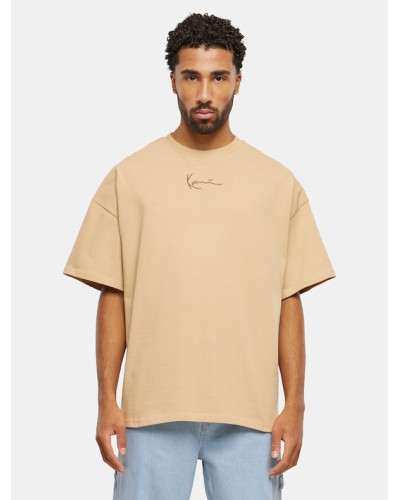 KARL KANI SMALL SIGNATURE BOXY TEE SAND