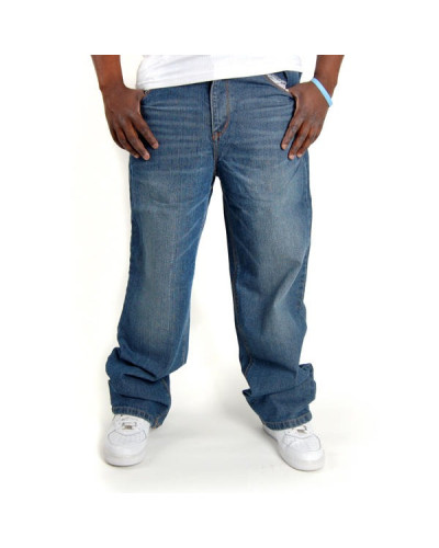 Jeans Cocaine Life Flaggy Logo Denim Medium Blue