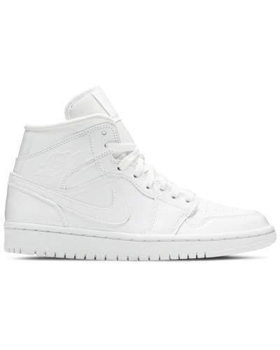 Air Jordan 1 Mid Patent 'Triple White'