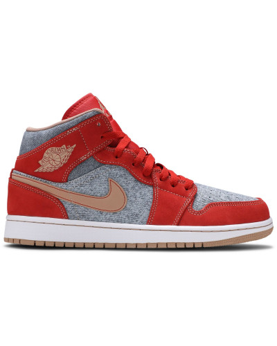 Air Jordan 1 Mid 'Denim Red'