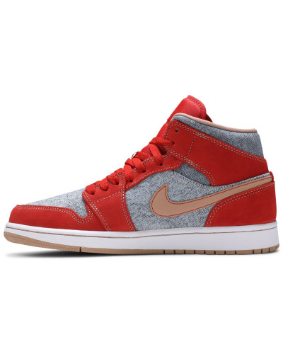 Air Jordan 1 Mid 'Denim Red'