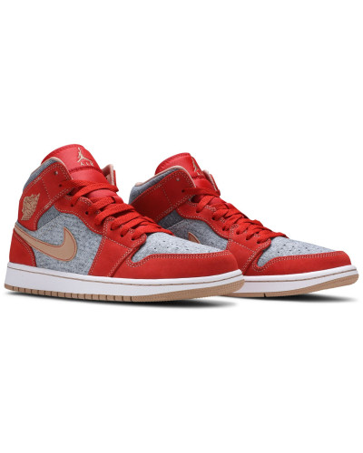 Air Jordan 1 Mid 'Denim Red'