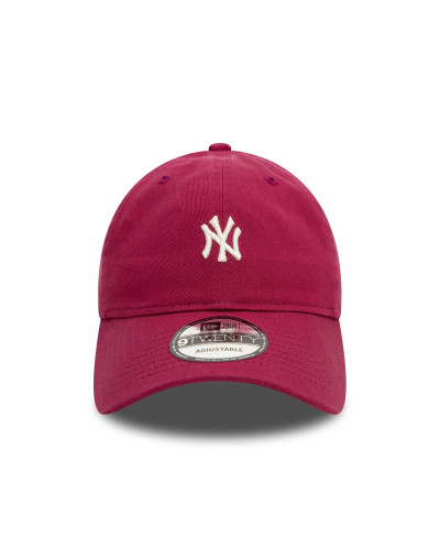 Casquette New era 9TWENTY Adjustable New York Yankees Mini Washed Rouge Foncé