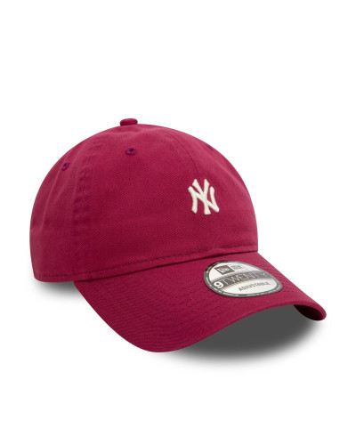 Casquette New era 9TWENTY Adjustable New York Yankees Mini Washed Rouge Foncé