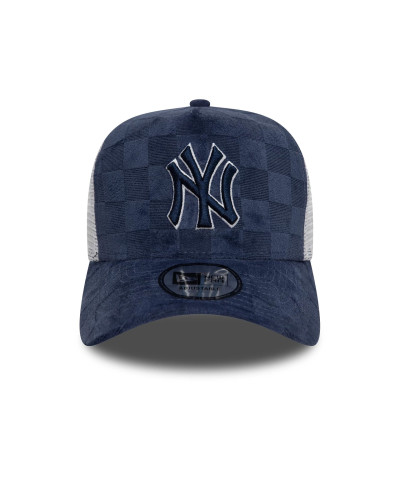 Casquette New era 9FORTY A-Frame New York Yankees Tonal Check Bleu Marine