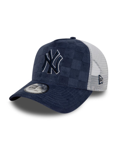 Casquette New era 9FORTY A-Frame New York Yankees Tonal Check Bleu Marine