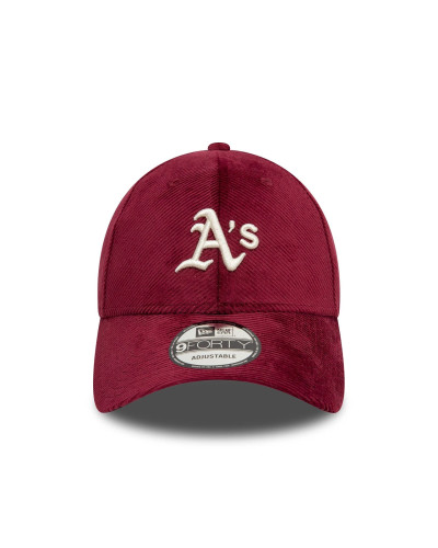Casquette New Era Oakland Athletics Cord Dark Red 9FORTY Adjustable Cap