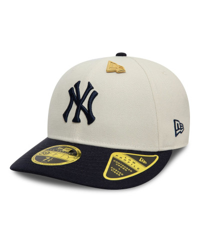 Casquette New era 59FIFTY Retro Crown Fitted New York Yankees Pin Crème