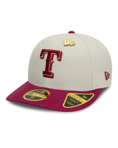 CCasquette New era Low profile 59FIFTY Retro Crown Fitted Texas Rangers Pin Crème