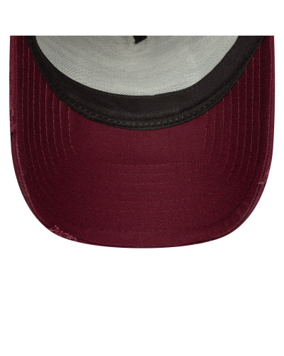 Casquette New Era 9FORTY Patch Wash Aframe bordeaux