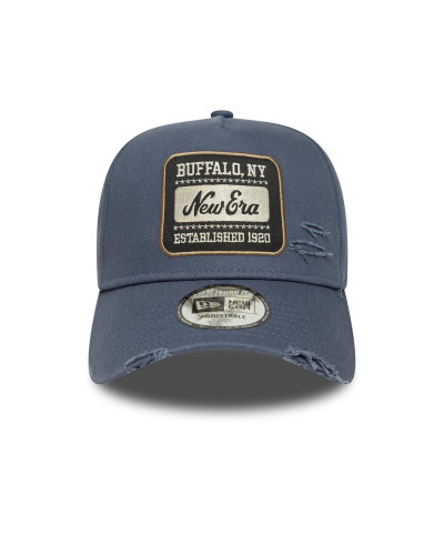 Casquette New Era 9FORTY Patch Wash Aframe bleu