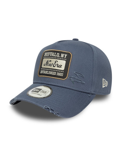 Casquette New Era 9FORTY Patch Wash Aframe bleu