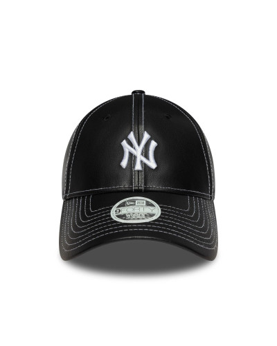 Casquette Simili Cuir Femme 9Forty NY Yankees Noir