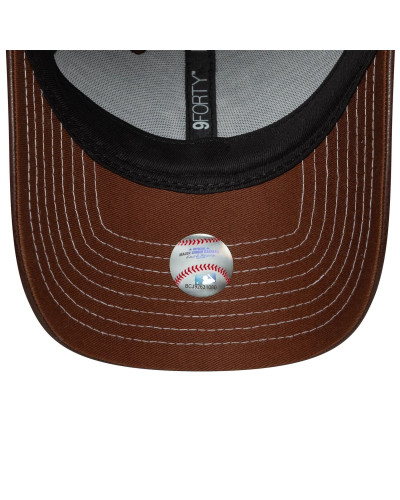 Casquette New era Simili Cuir Femme 9Forty NY Yankees Marron