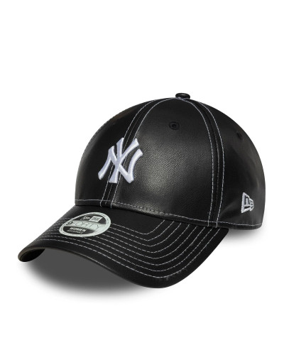 Casquette Simili Cuir Femme 9Forty NY Yankees Noir