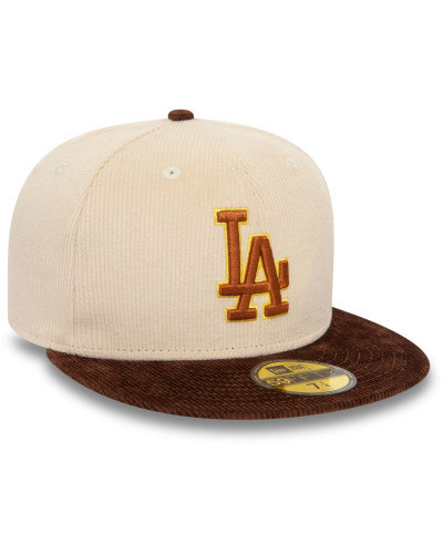 Casquette New Era 59FIFTY Fitted Cord LA Beige Marron