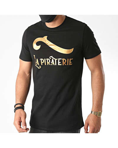 T-Shirt La Piraterie Outlaw Noir Doré