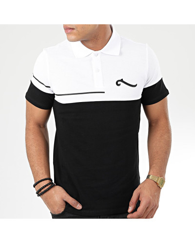 Polo La Piraterie Manches Courtes Original Noir Blanc