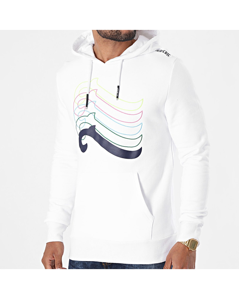 Sweat à capuche La piraterie Shine blanc