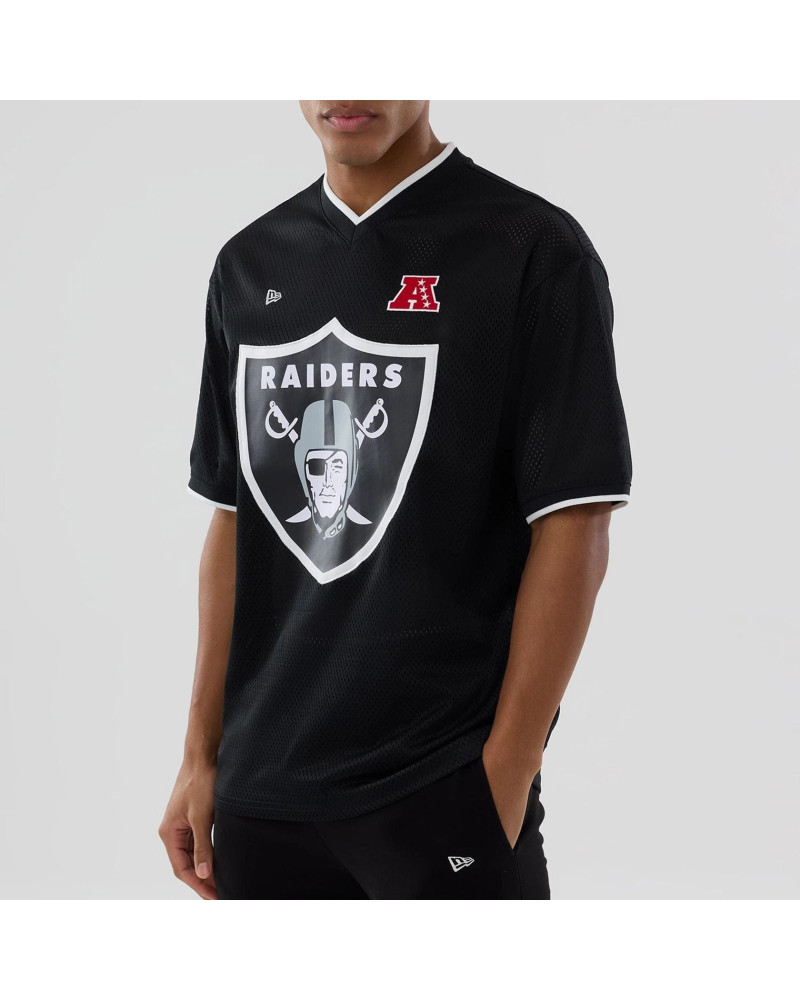 T-shirt Oversize en Mesh Las Vegas Raiders NFL Noir