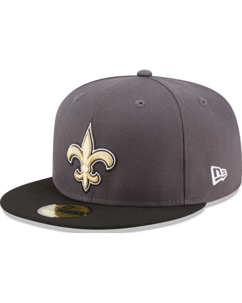 Casquette New Era 59FIFTY NFL New Orleans Saints Graphite Sidepatch 59fifty Limited