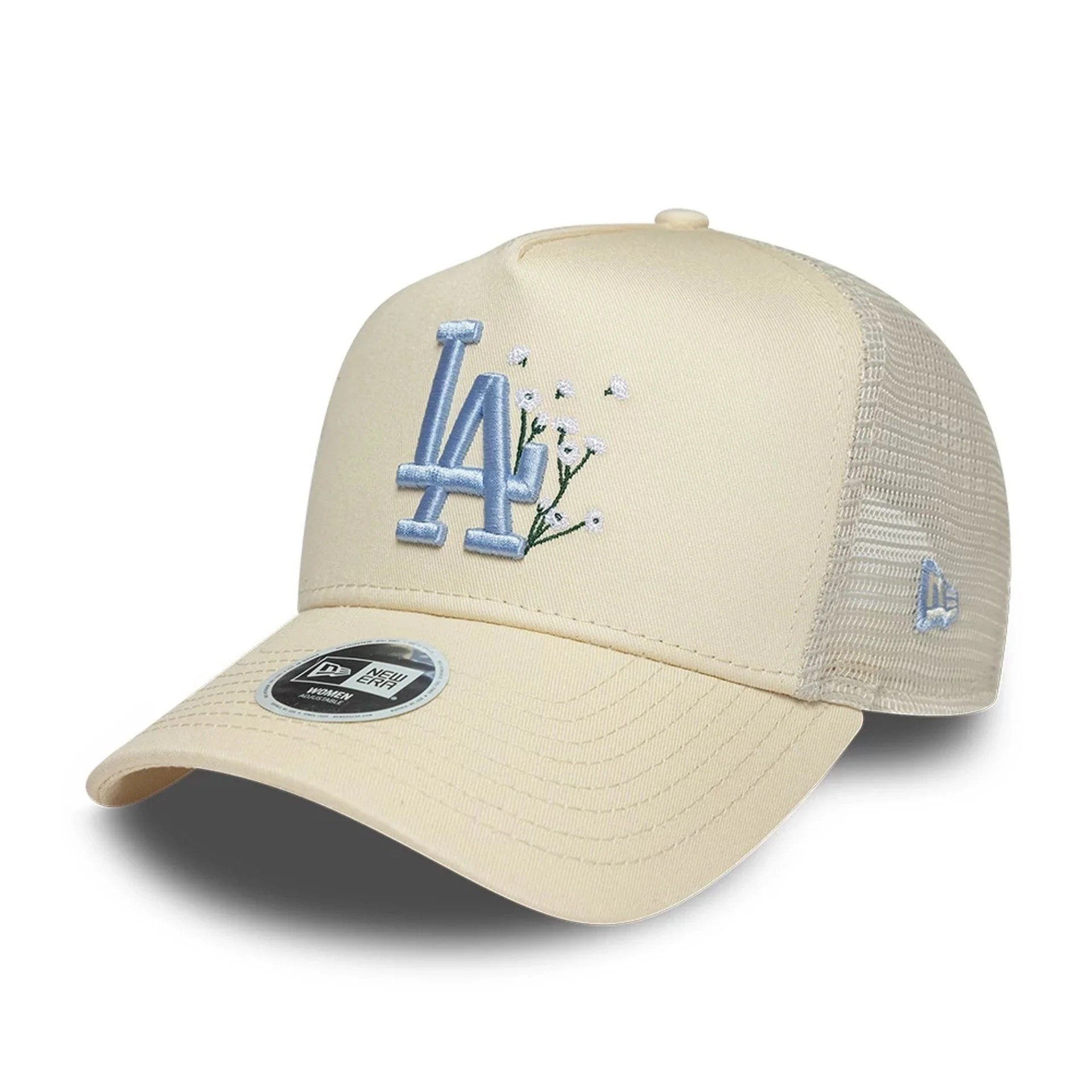 Casquette New Era 9FORTY A-Frame Trucker LA Dodgers MLB Floral Beige Clair