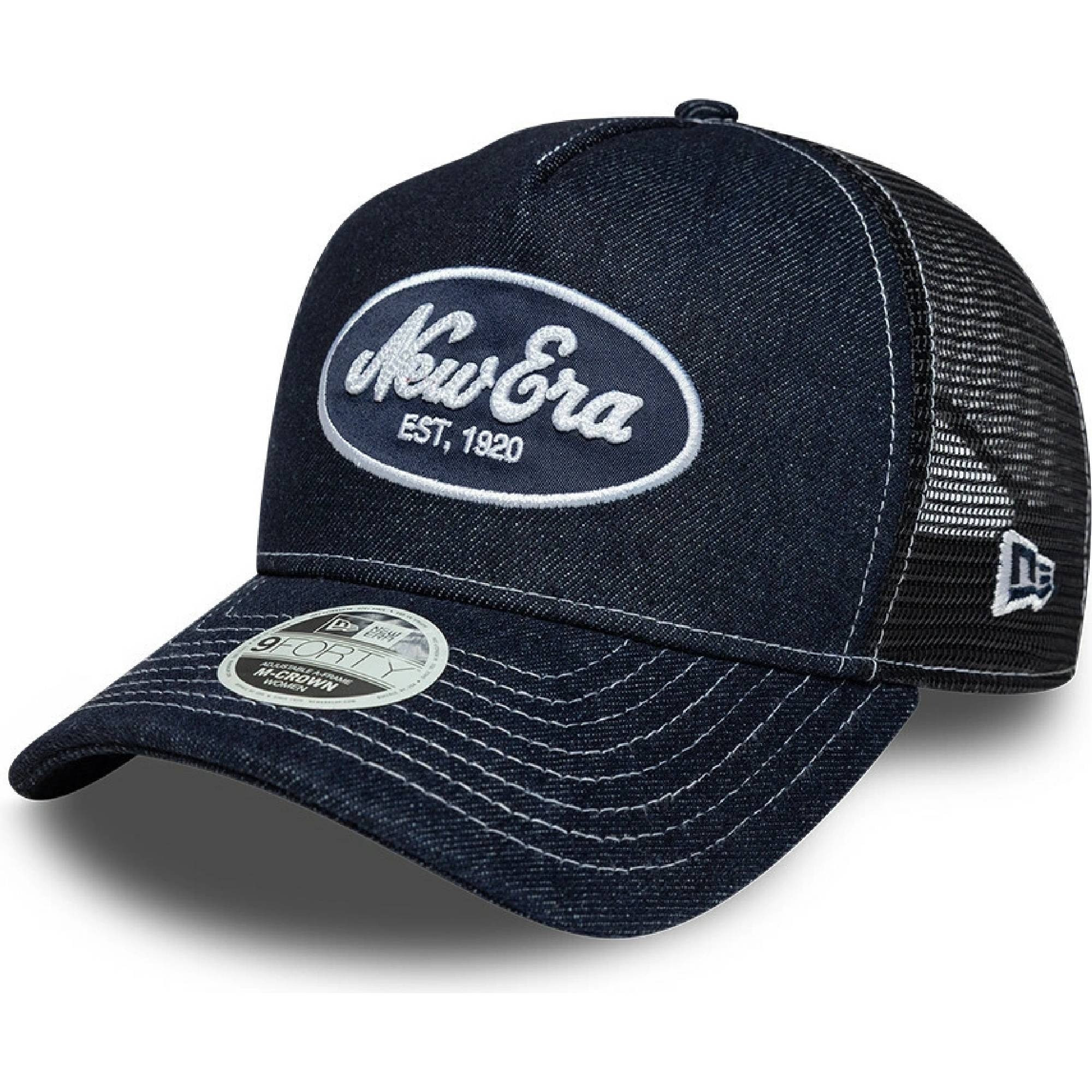 Casquette New Era 9FORTY M-Crown Patch logo New Era Heritage Script Bleu Marine