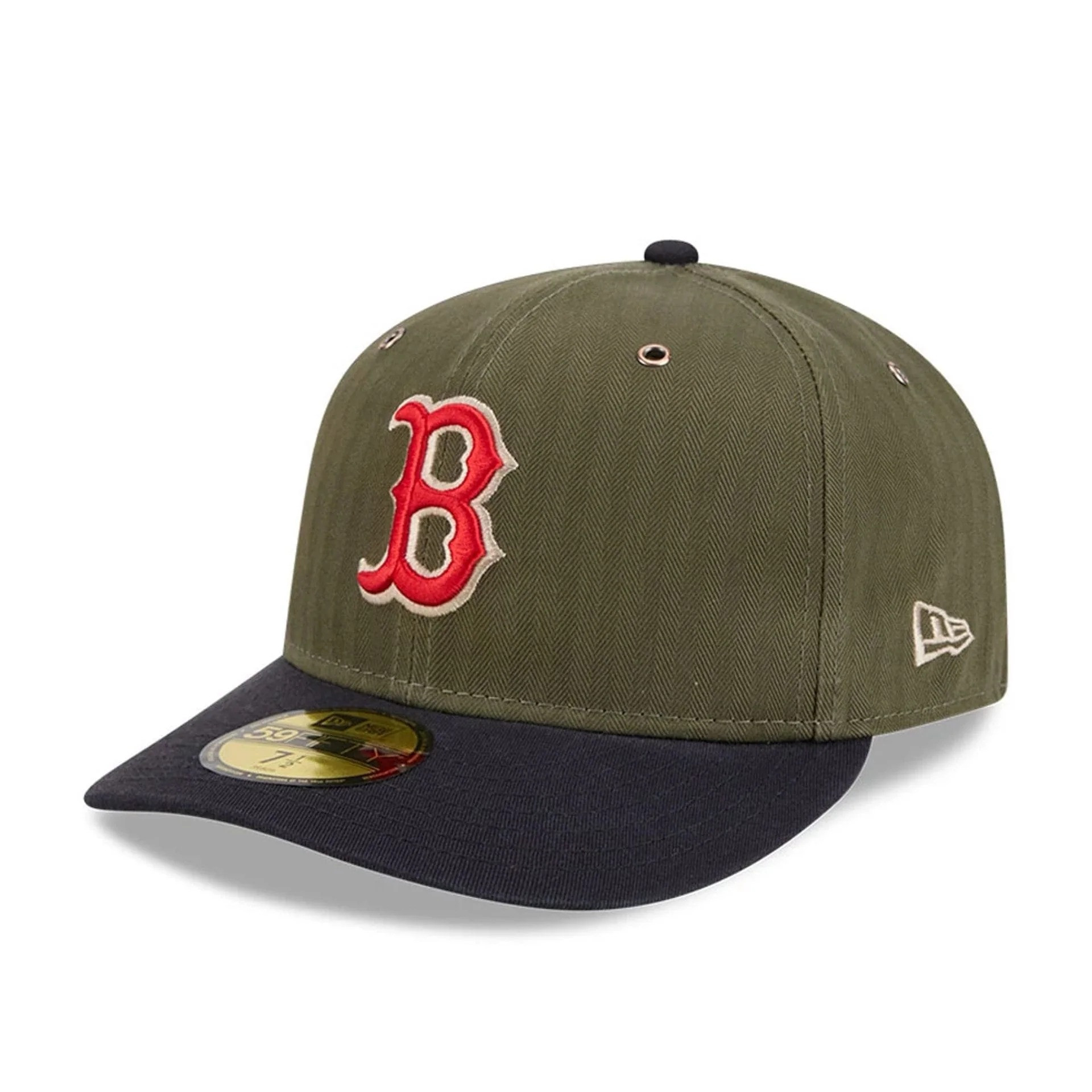 Casquette New Era 59FIFTY Fitted Boston Red Sox MLB Three Looms American Herringbone Vert