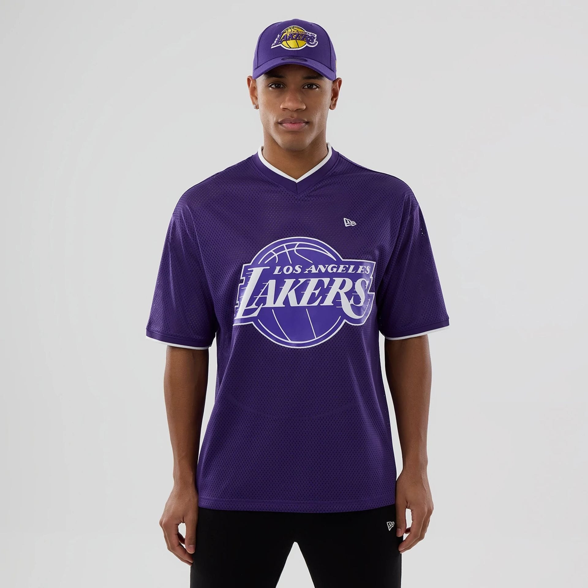 T-shirt New Era Oversize en Mesh LA Lakers NBA Violet