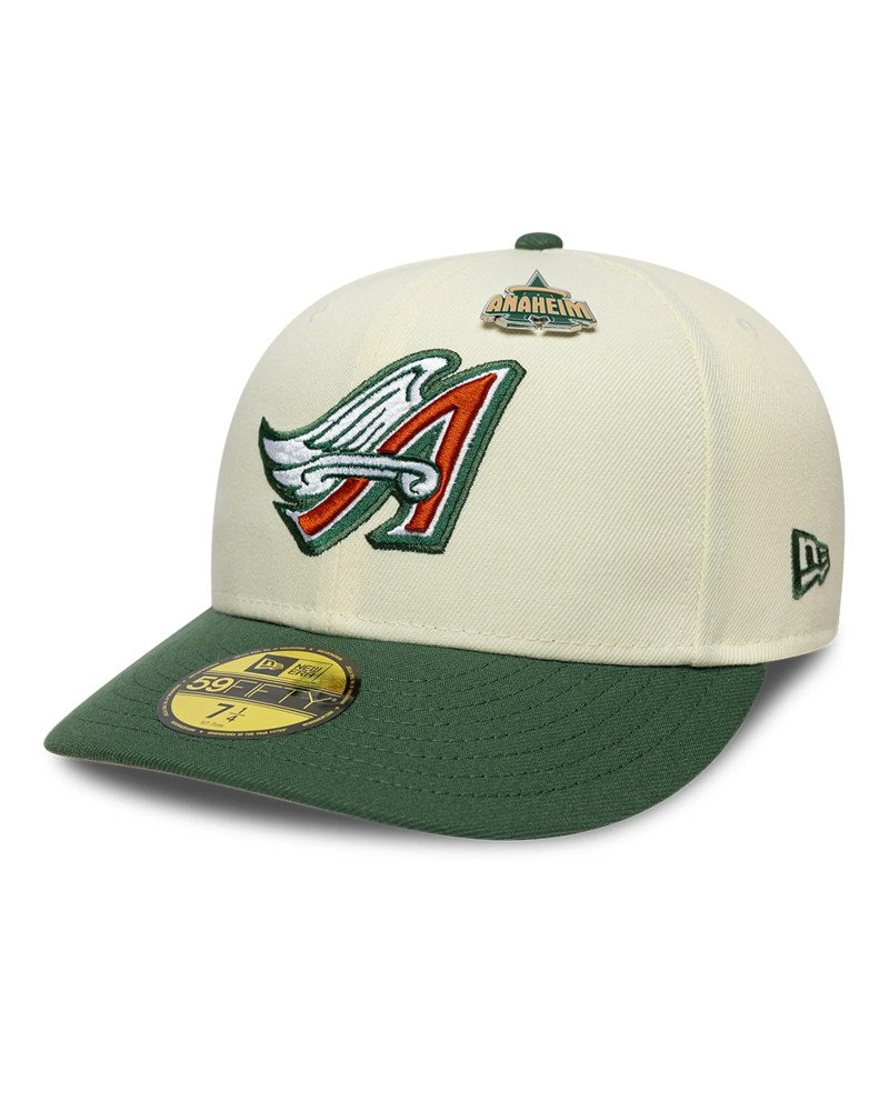 Casquette New Era 59FIFTY LA Angels MLB Pin Crème & Vert