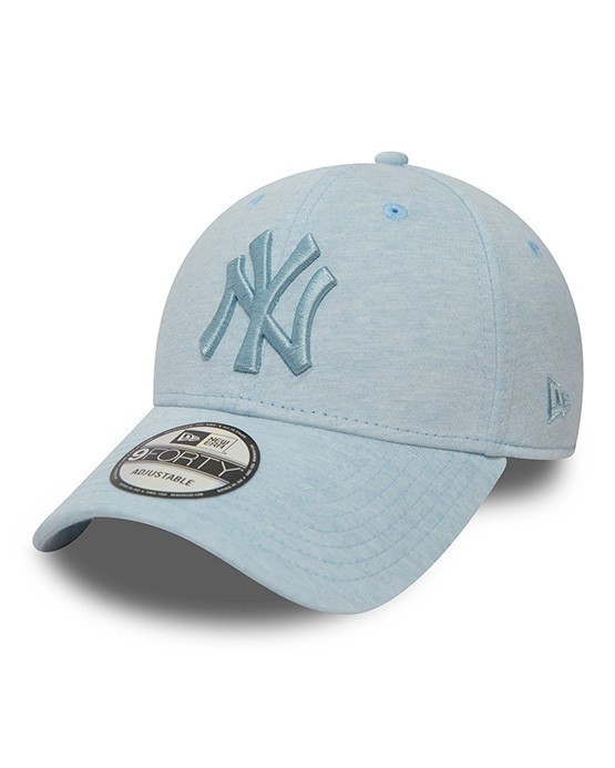 Casquette New Era Jersey Bright 940 MLB New York Yankees Bleu Clair Chiné