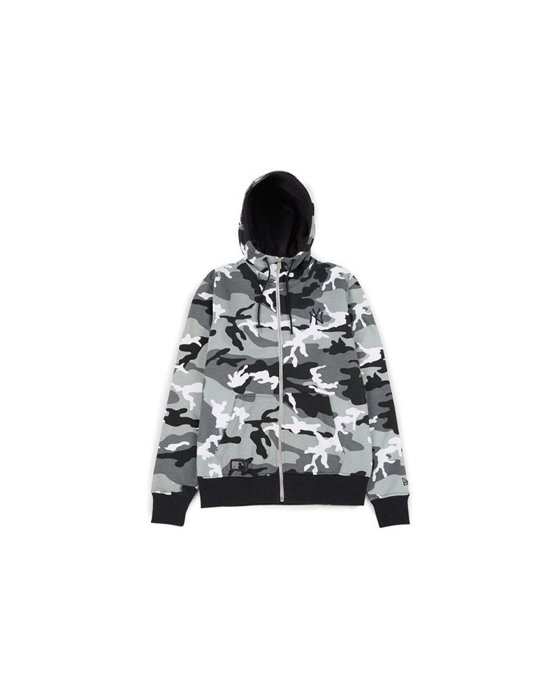 Sweat à capuche camo gris