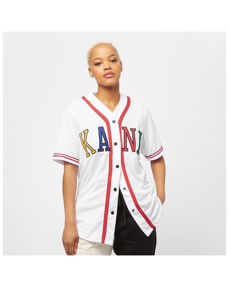 Chemise Karl kani College Baseball Blanc