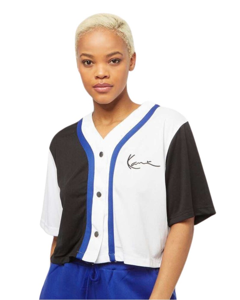 Chemise Karl Kani Signature Color Block Bleu