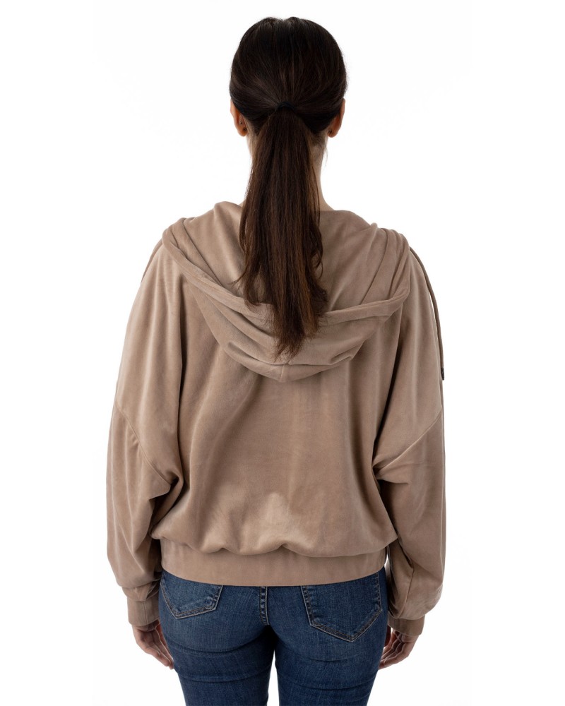 Veste peau de pêche Karl Kani Signature velvet dark sand